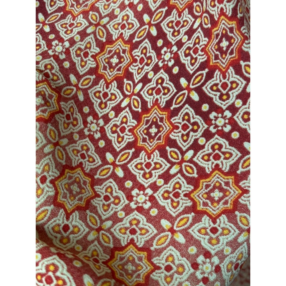 Rampage Geometric Medallion Print Ruffle Slip Dress Midi Small, grunge, indie - Picture 5 of 6